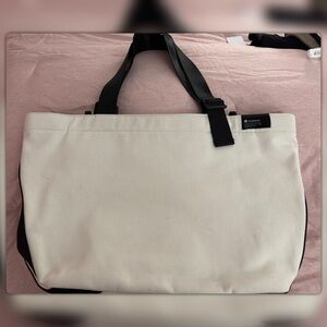 Lululemon Athletica Cream and Black Tote Bag